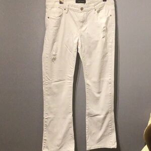 Joe Fresh White Jeans With Distress
